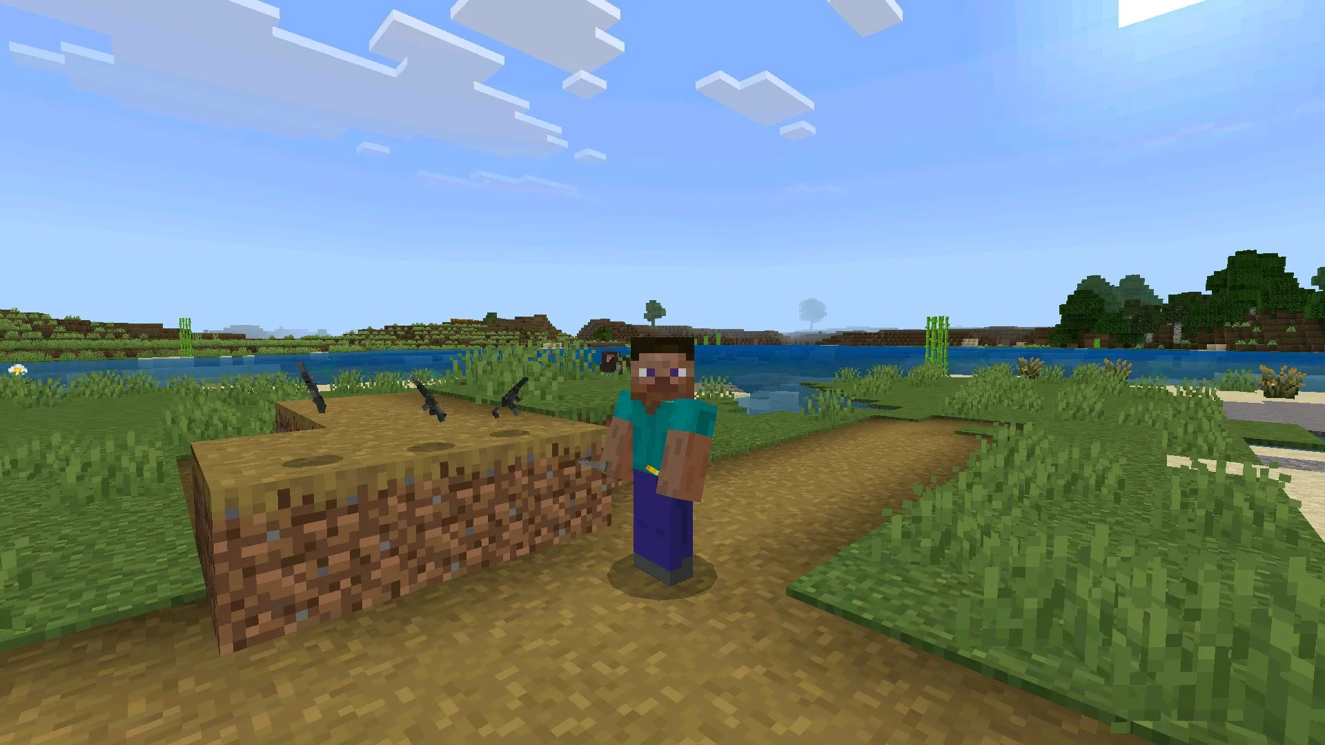 Оружие из мода на перестрелку в Майнкрафт ПЕ