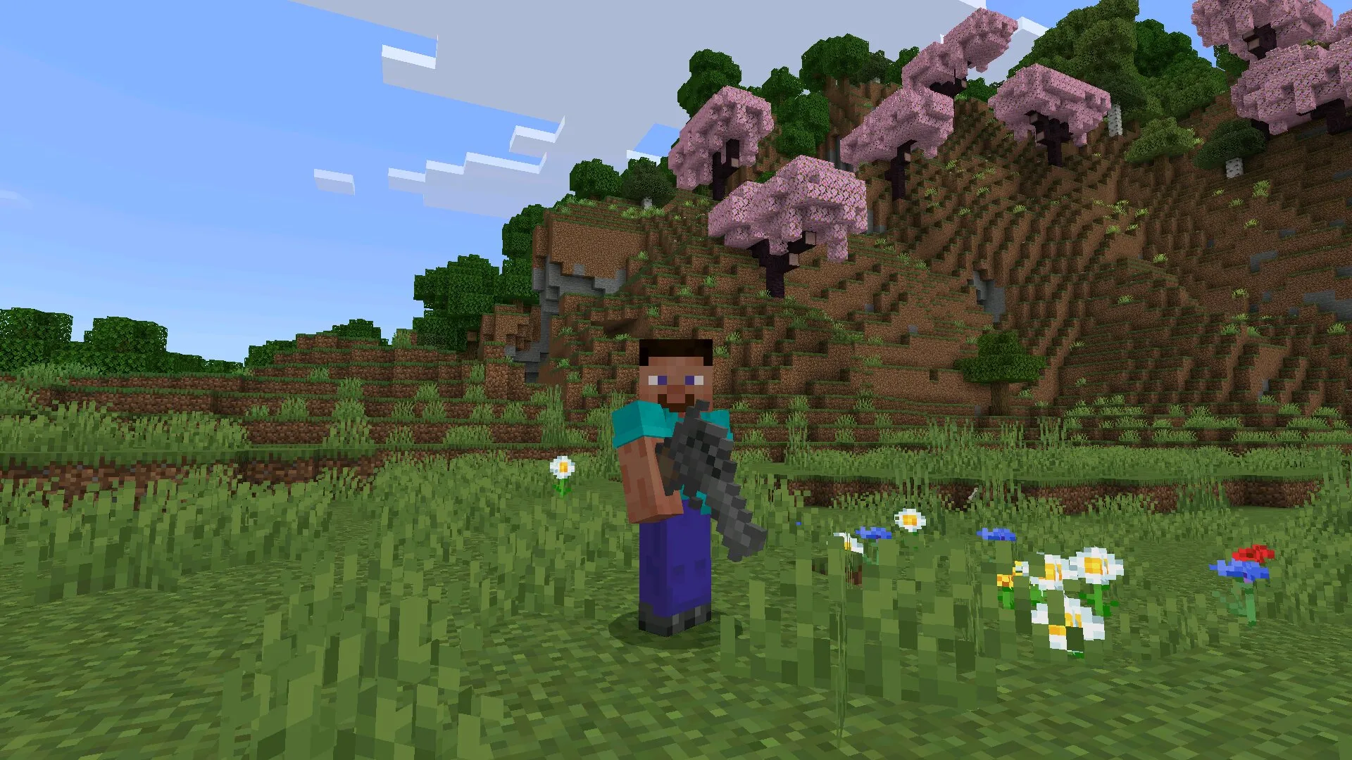 Оружие из мода на русскую рулетку в Майнкрафт ПЕ