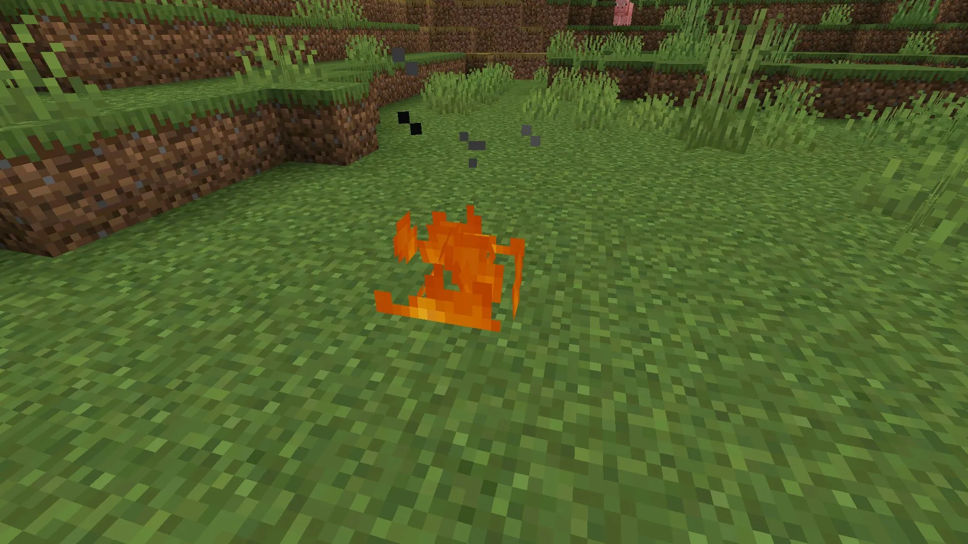 Пламя из текстур пака на маленький огонь в Майнкрафт ПЕ