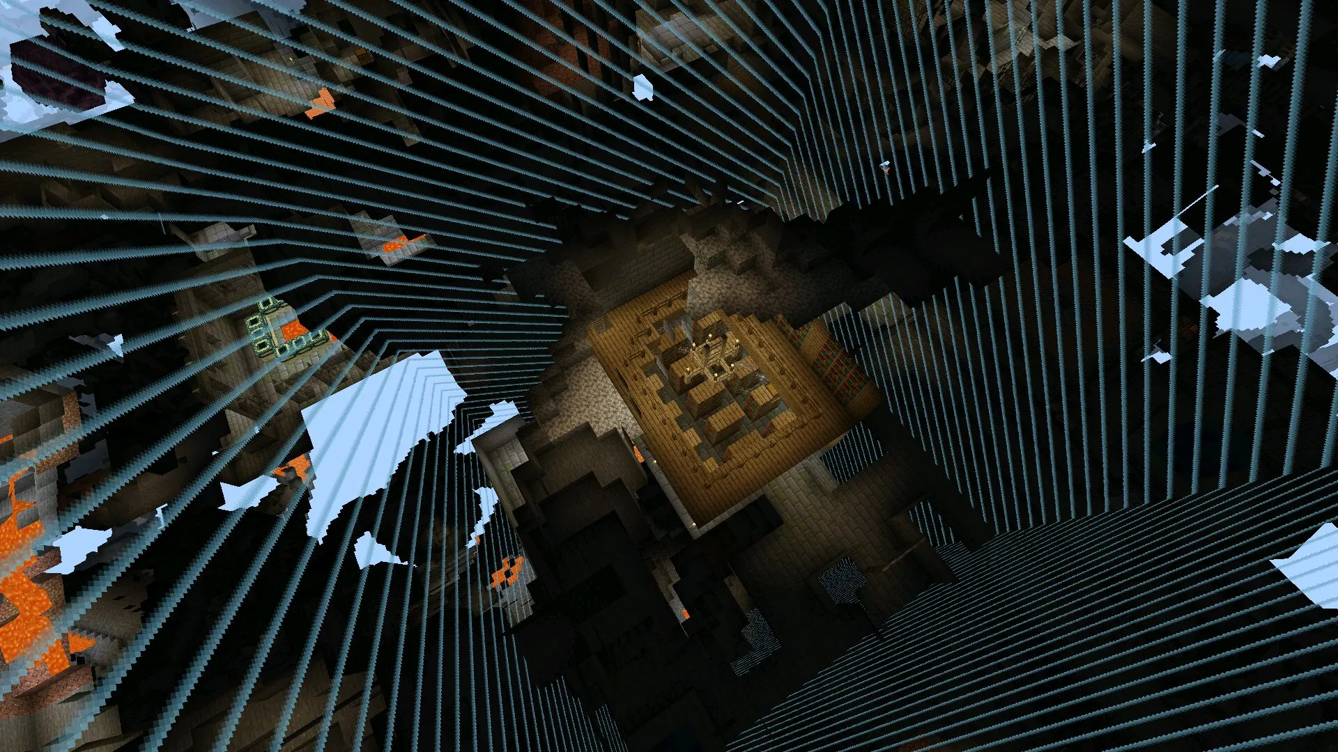 Подземелье из карты расширяющийся барьер в Майнкрафт ПЕ