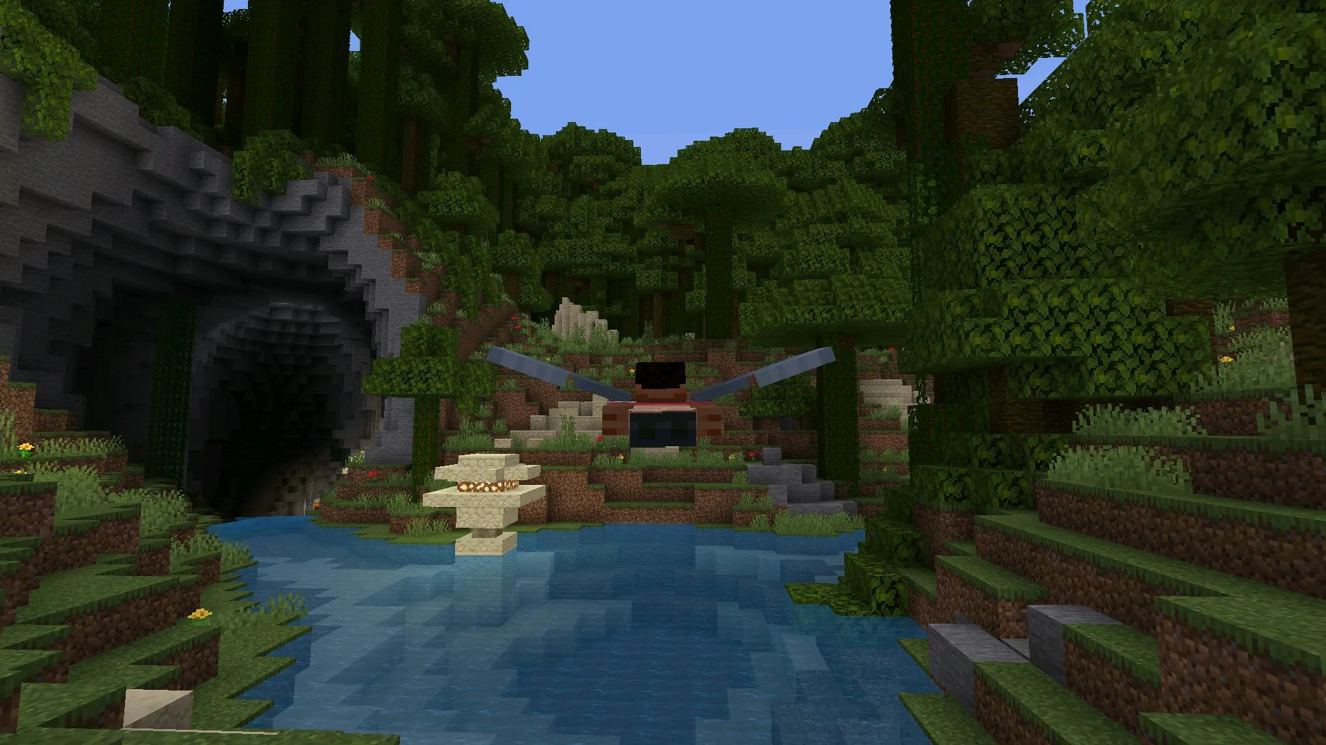 Полет из карты на мини игры в Майнкрафт ПЕ