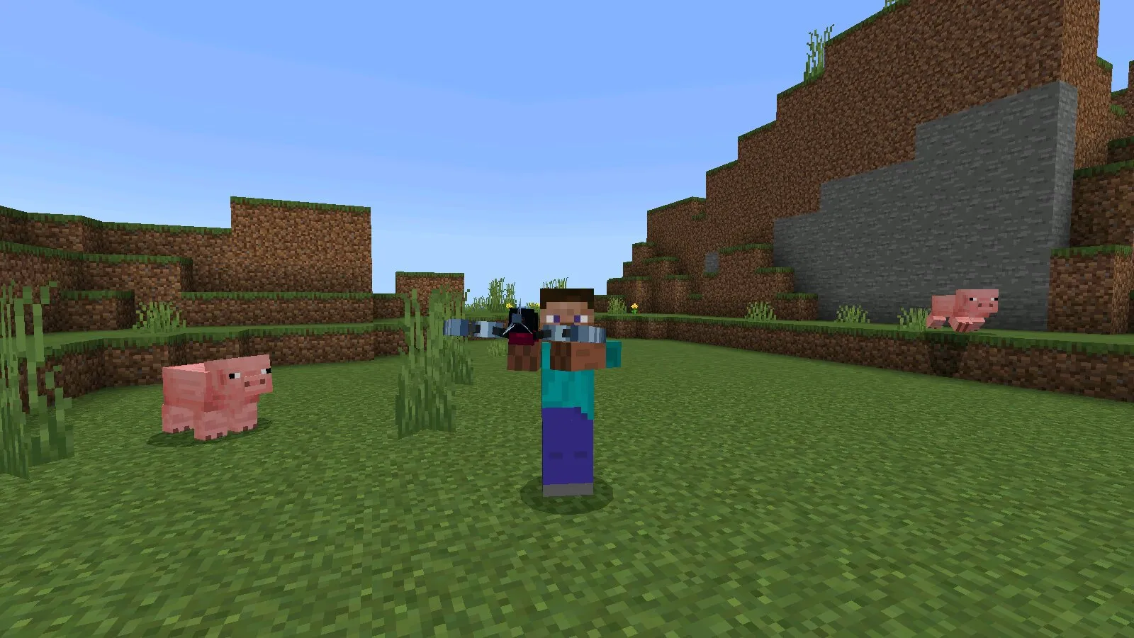 Прицеливание из мода на Гарпун в Майнкрафт ПЕ