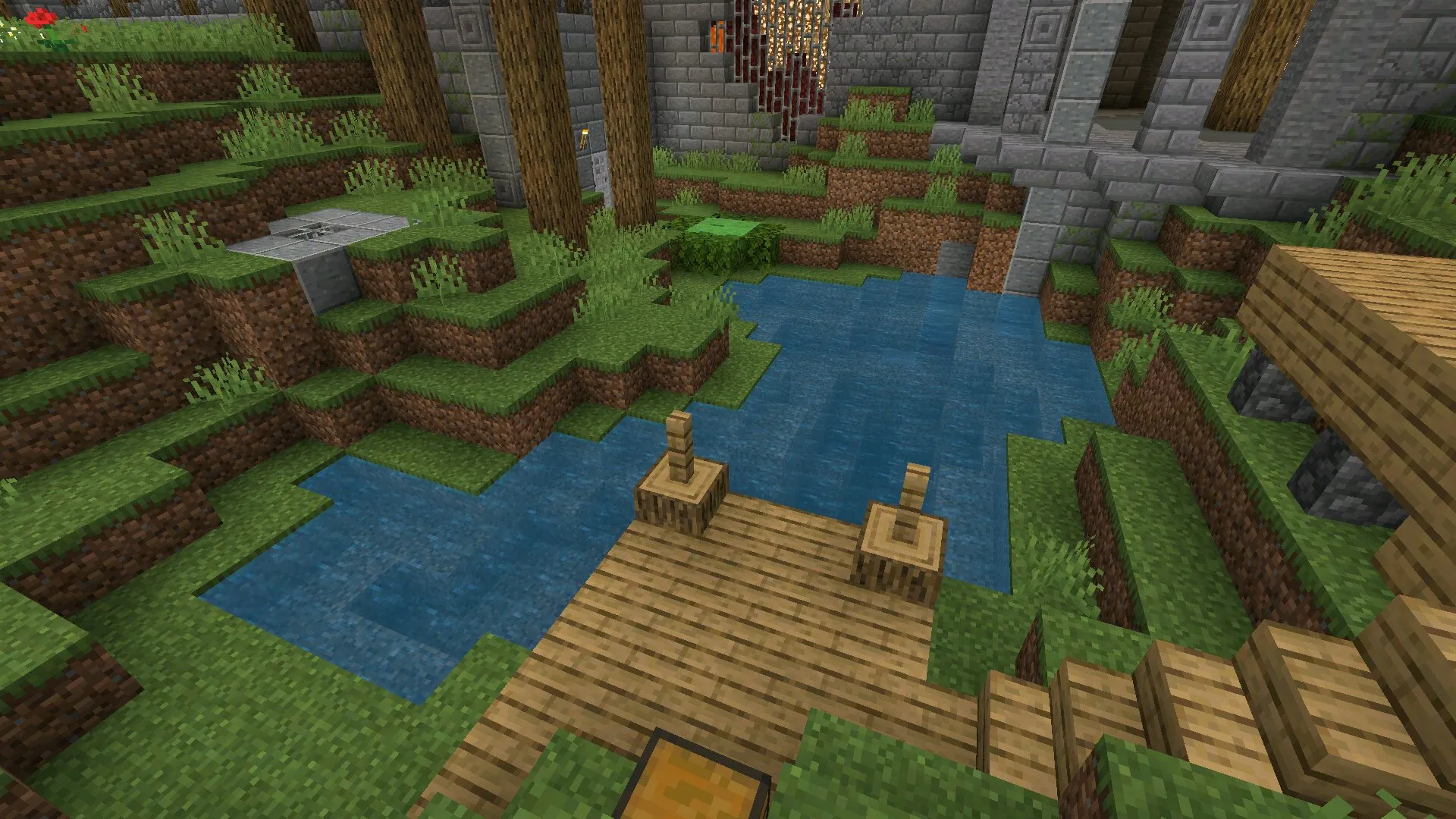 Пруд из карты на мини игры в Майнкрафт ПЕ