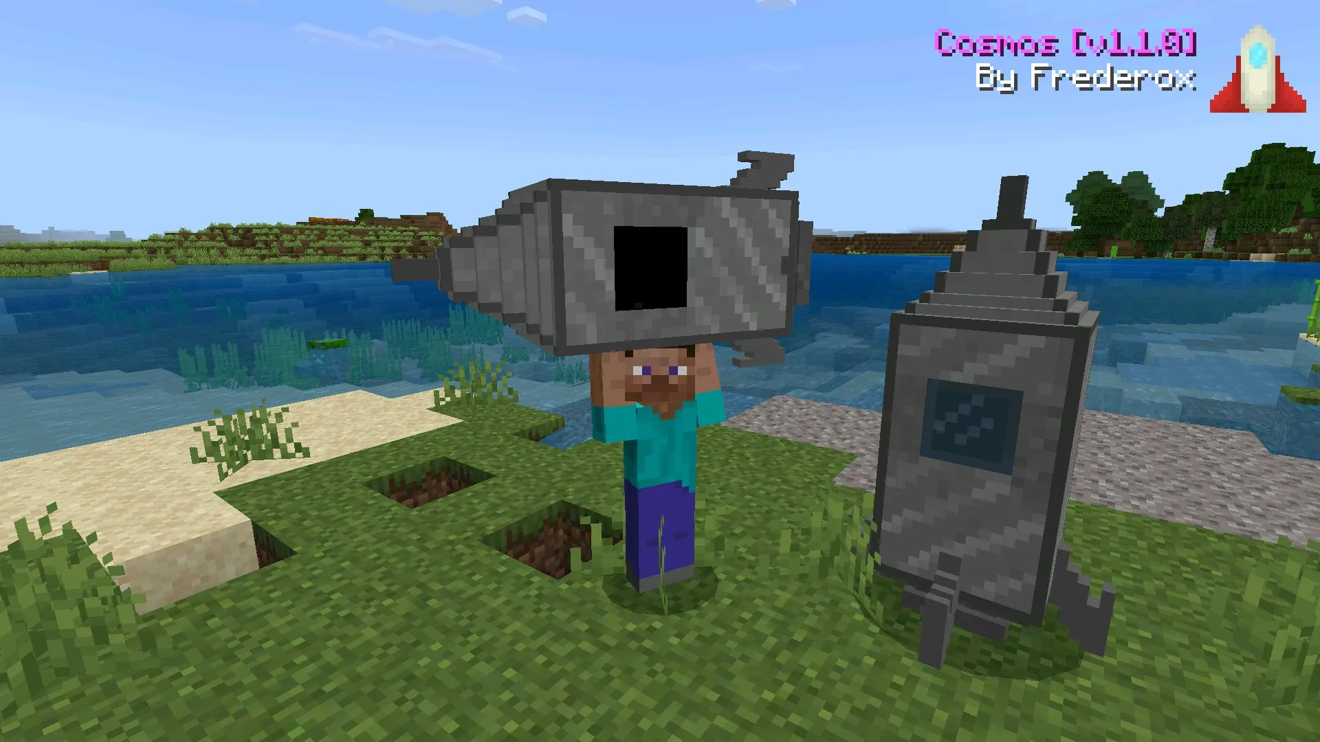 Ракеты из мода на полет в космос в Майнкрафт ПЕ