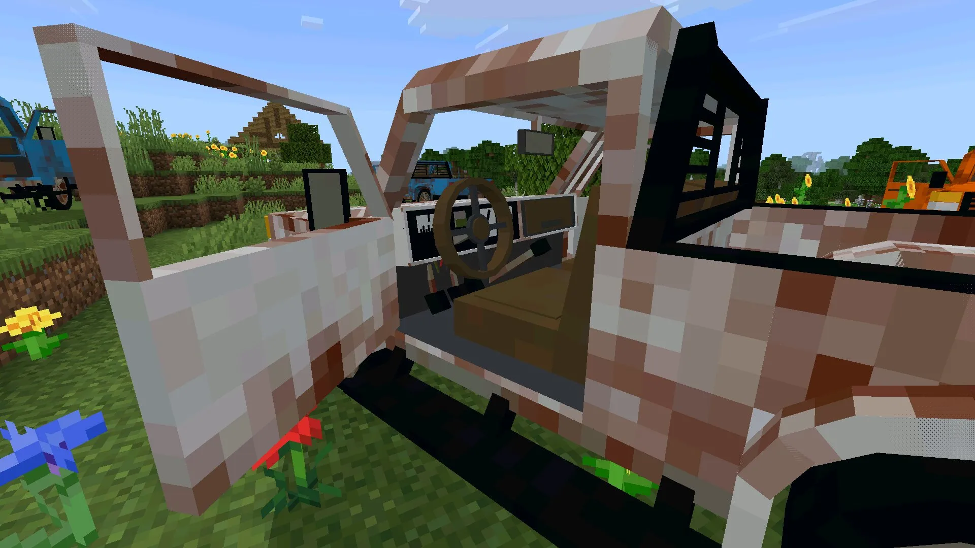 Салон из мода на заброшенные машины в Майнкрафт ПЕ