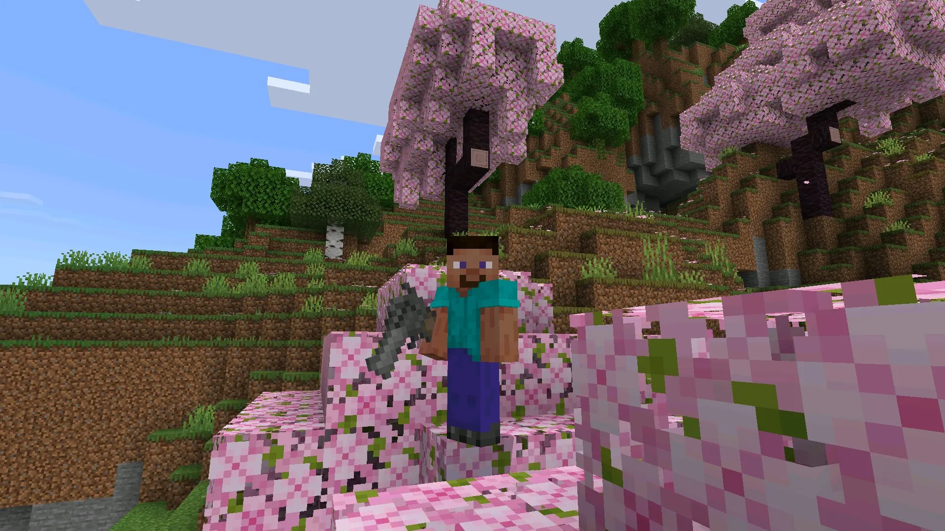 Стив из мода на русскую рулетку в Майнкрафт ПЕ