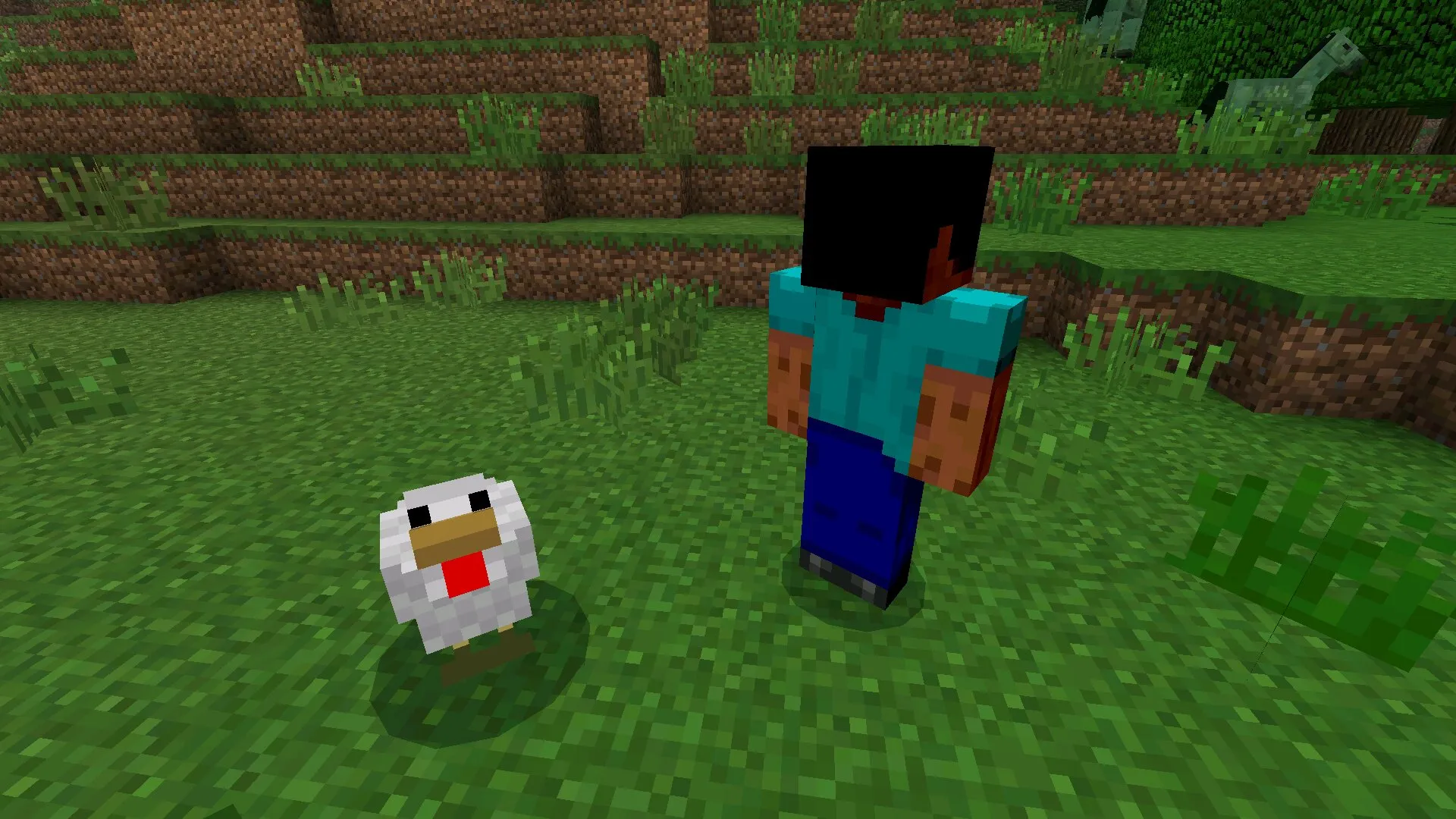 Стив из мода на брокен скрипт в Майнкрафт ПЕ