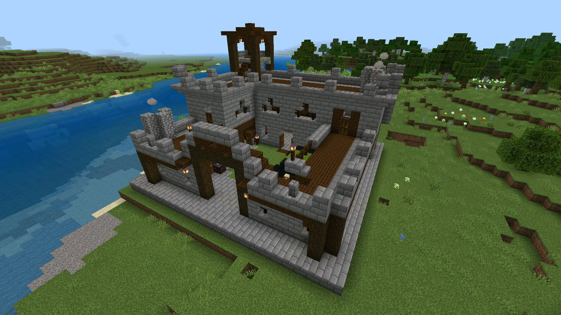 Таверна из мода на спавн построек в Майнкрафт ПЕ