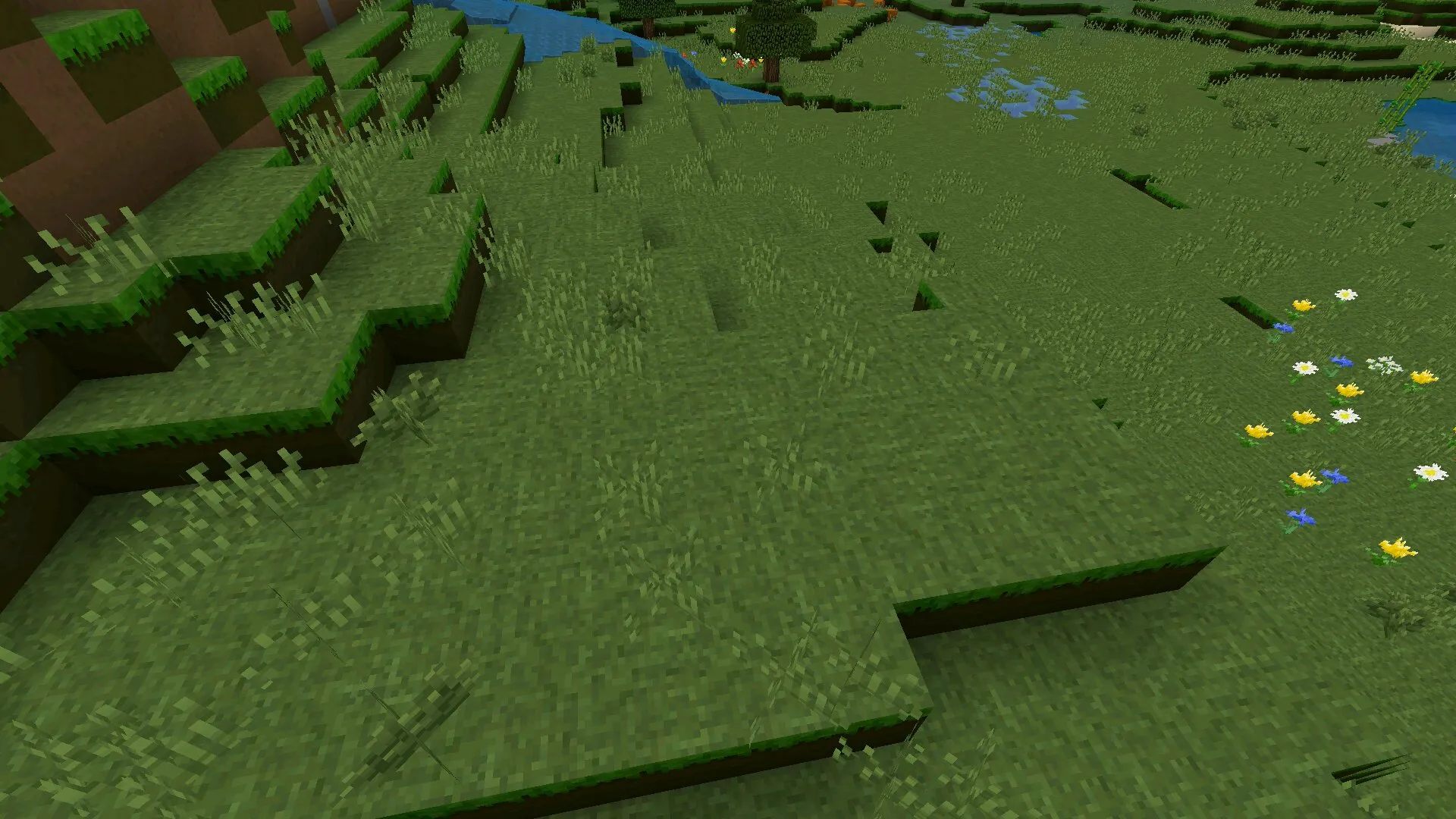 Трава из текстур 16 на 16 в Майнкрафт ПЕ