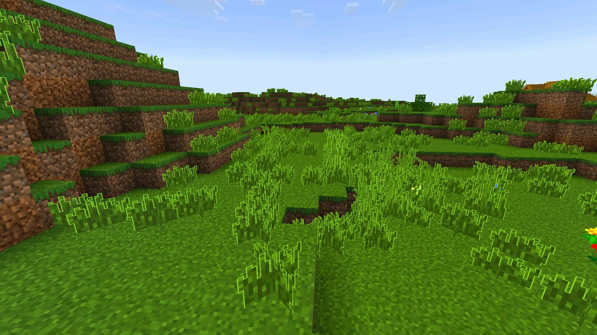 Трава из мода на производительность в Майнкрафт ПЕ