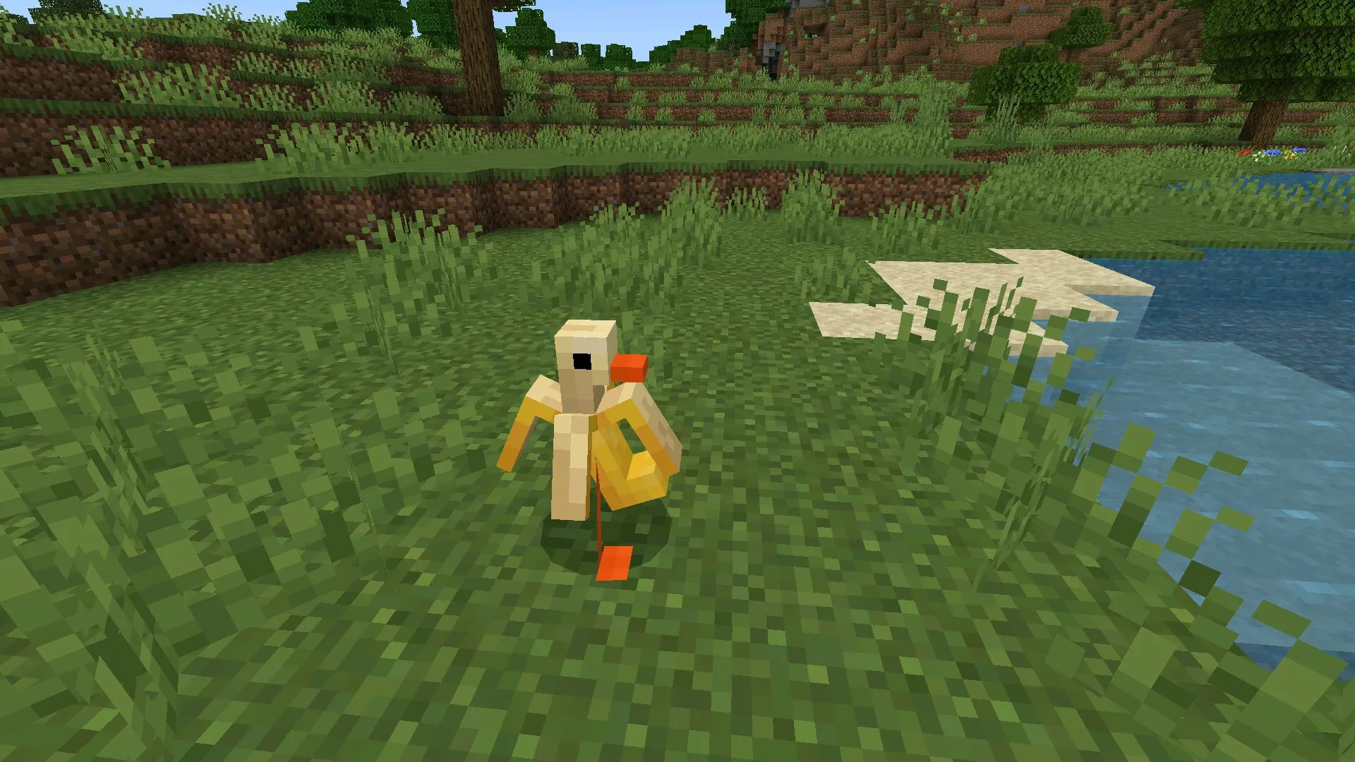 Уткобанан из мода на домашних животных в Майнкрафт ПЕ