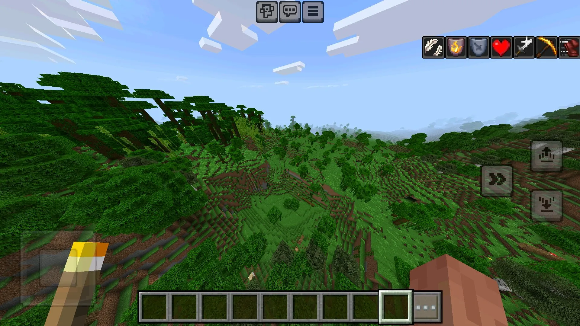 Вид от первого лица из мода на костюм робота в Майнкрафт ПЕ