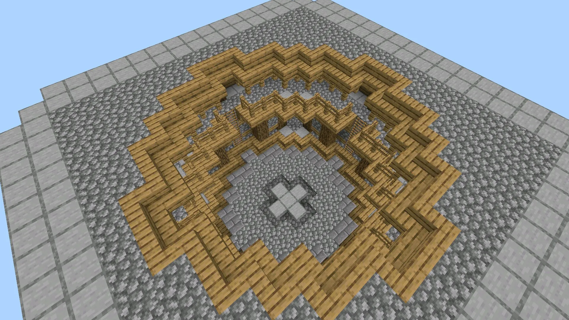 Вид сверху из модов для оптимизации сервера в Майнкрафт ПЕ