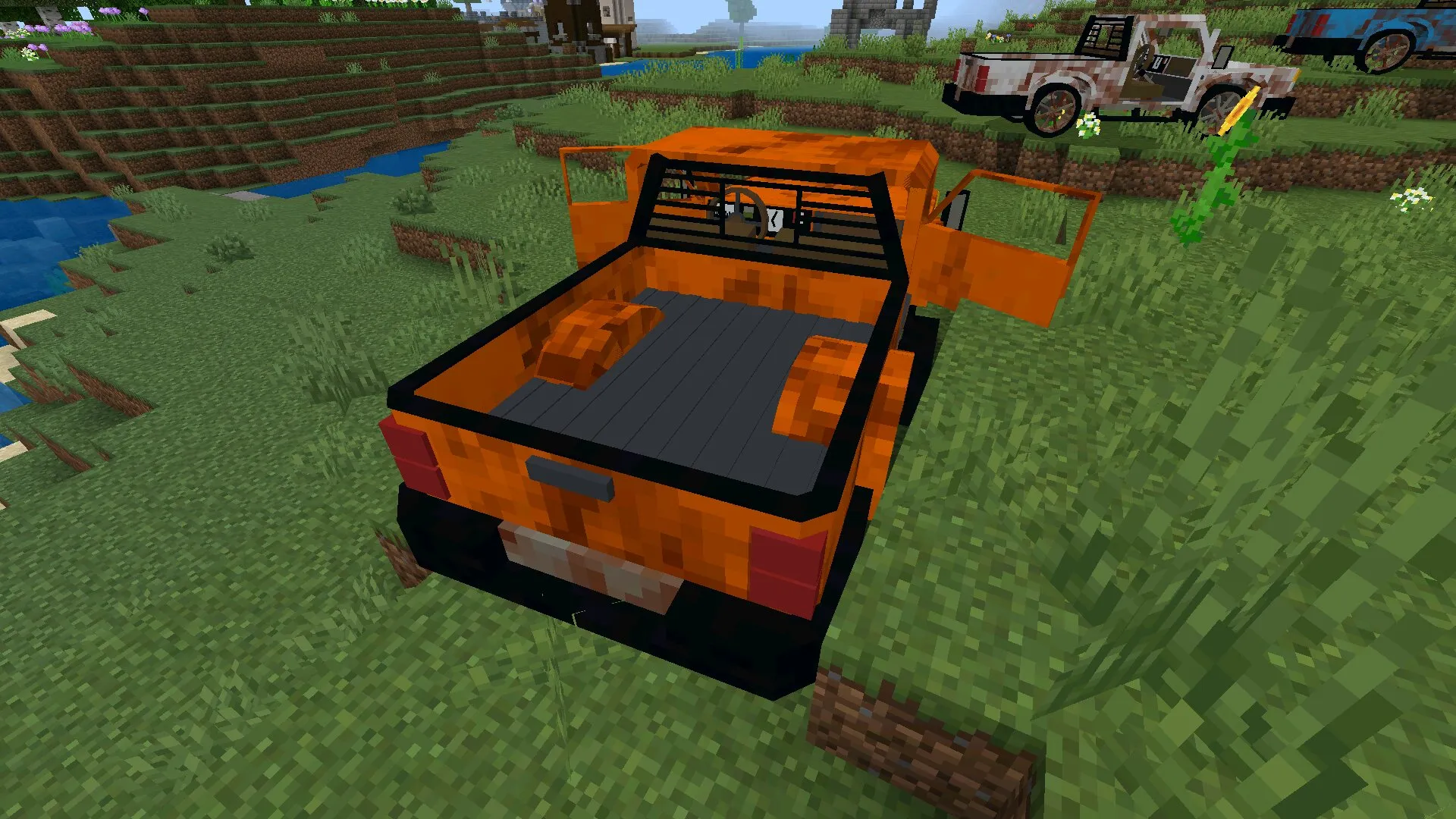 Вид сзади из мода на заброшенные машины в Майнкрафт ПЕ