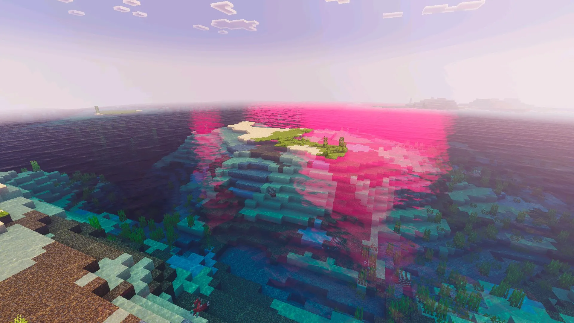 Вода из шейдеров Призма в Майнкрафт ПЕ