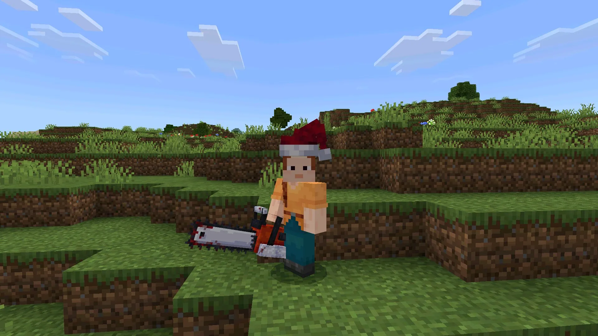 Бензопила из мода на клоуна Арта в Майнкрафт ПЕ