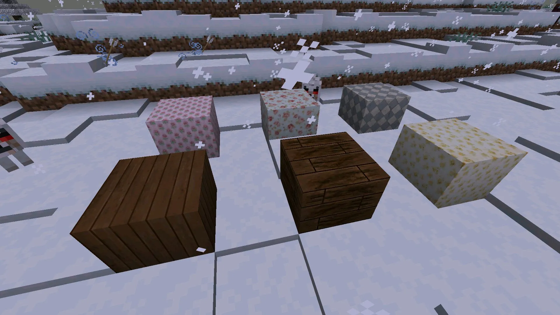 Блоки из мода на обои в Майнкрафт ПЕ