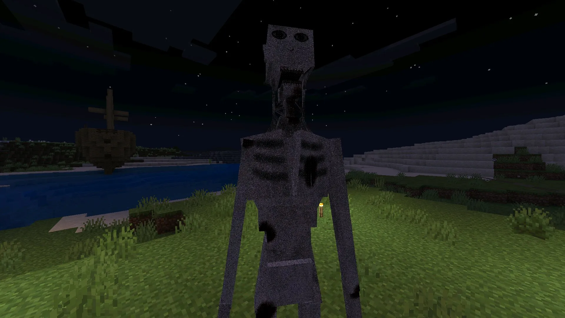 Чудовище из мода Мальчик и Ванная в Майнкрафт ПЕ