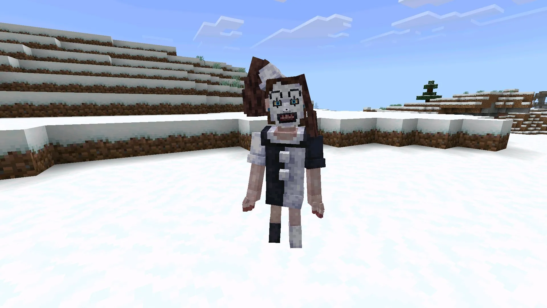 Девочка из мода на клоуна Арта в Майнкрафт ПЕ