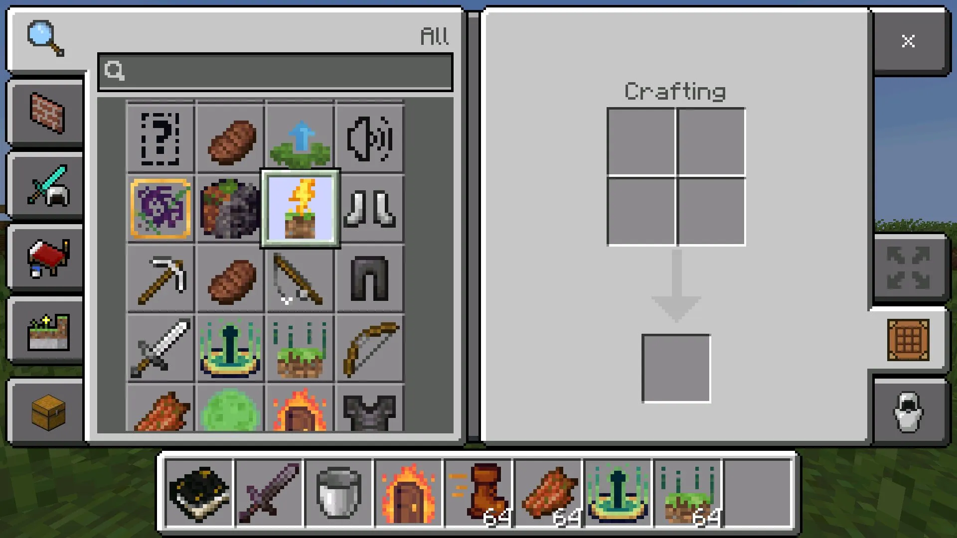 Инвентарь из Мода на Пранки в Майнкрафт ПЕ