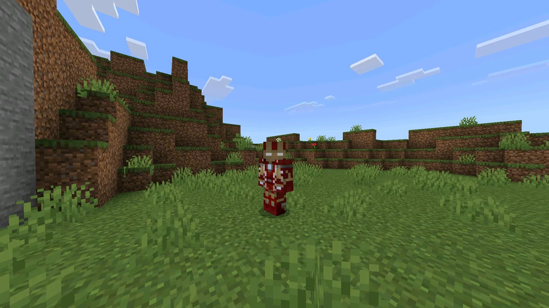 Железный человек из мода на костюмы супергероев в Майнкрафт ПЕ