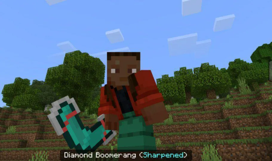 Мод на бумеранг в майнкрафт пе