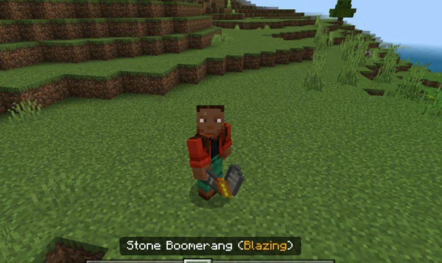 Мод на каменный бумеранг в майнкрафт пе