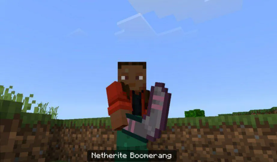 Мод на незеритовый бумеранг в майнкрафт пе