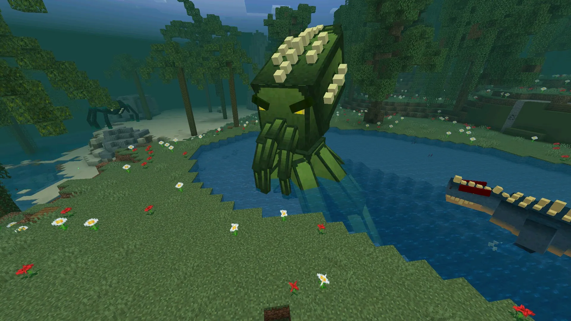 Монстр из мода на кракена в Майнкрафт ПЕ