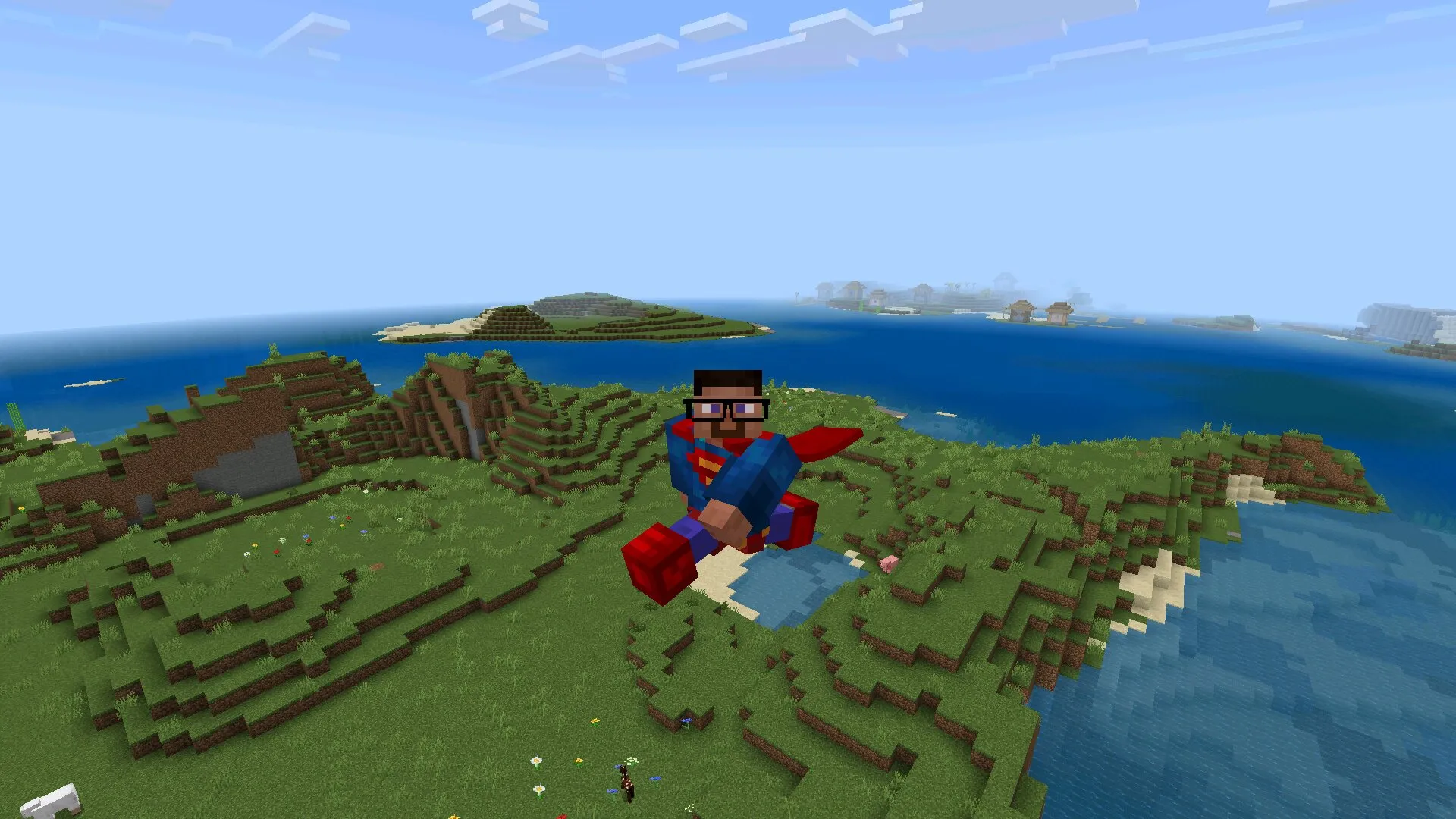 Супермен из мода на костюмы супергероев в Майнкрафт ПЕ