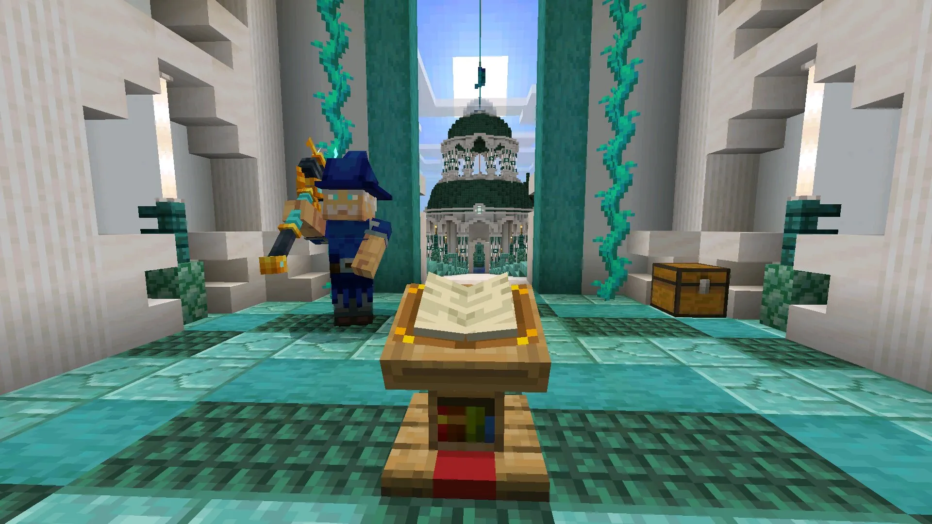 Торговец из Мода на Оружие богов в Майнкрафт ПЕ