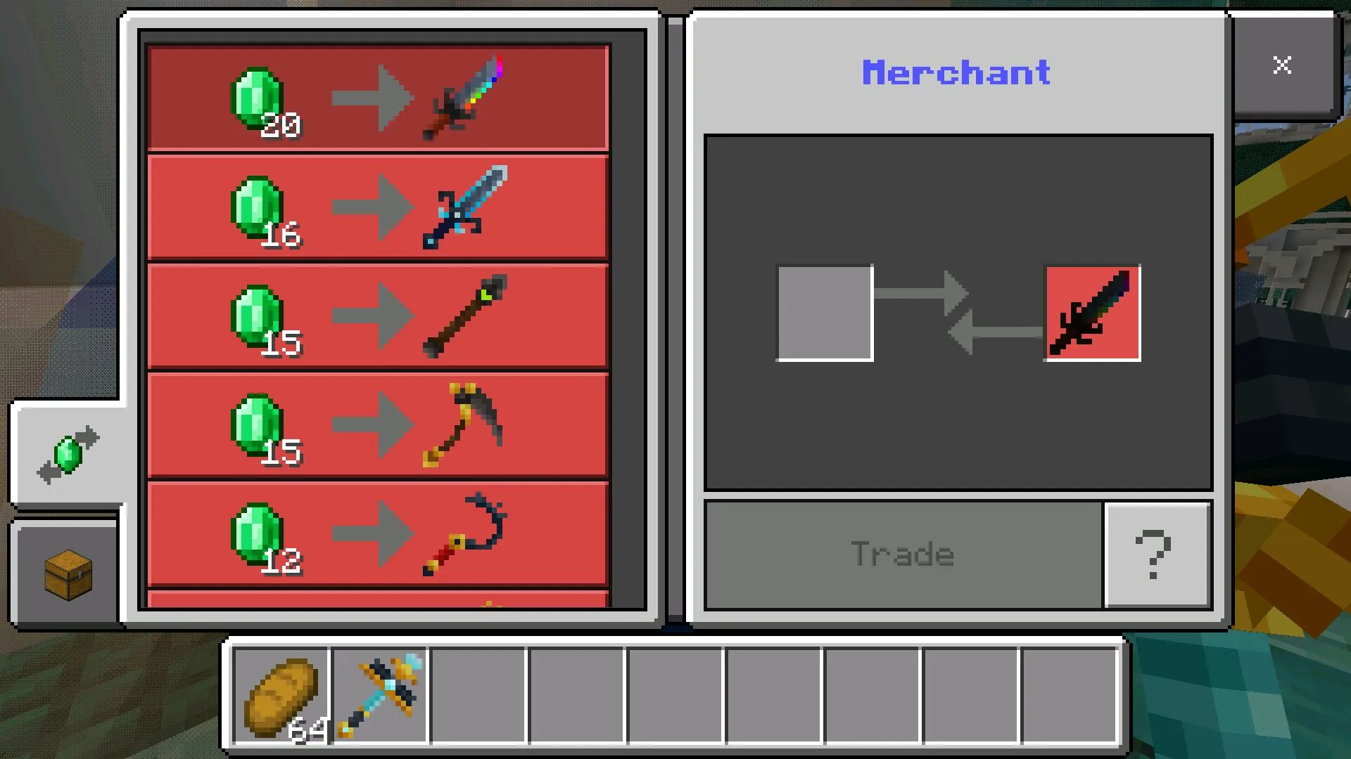 Товары из Мода на Оружие богов в Майнкрафт ПЕ