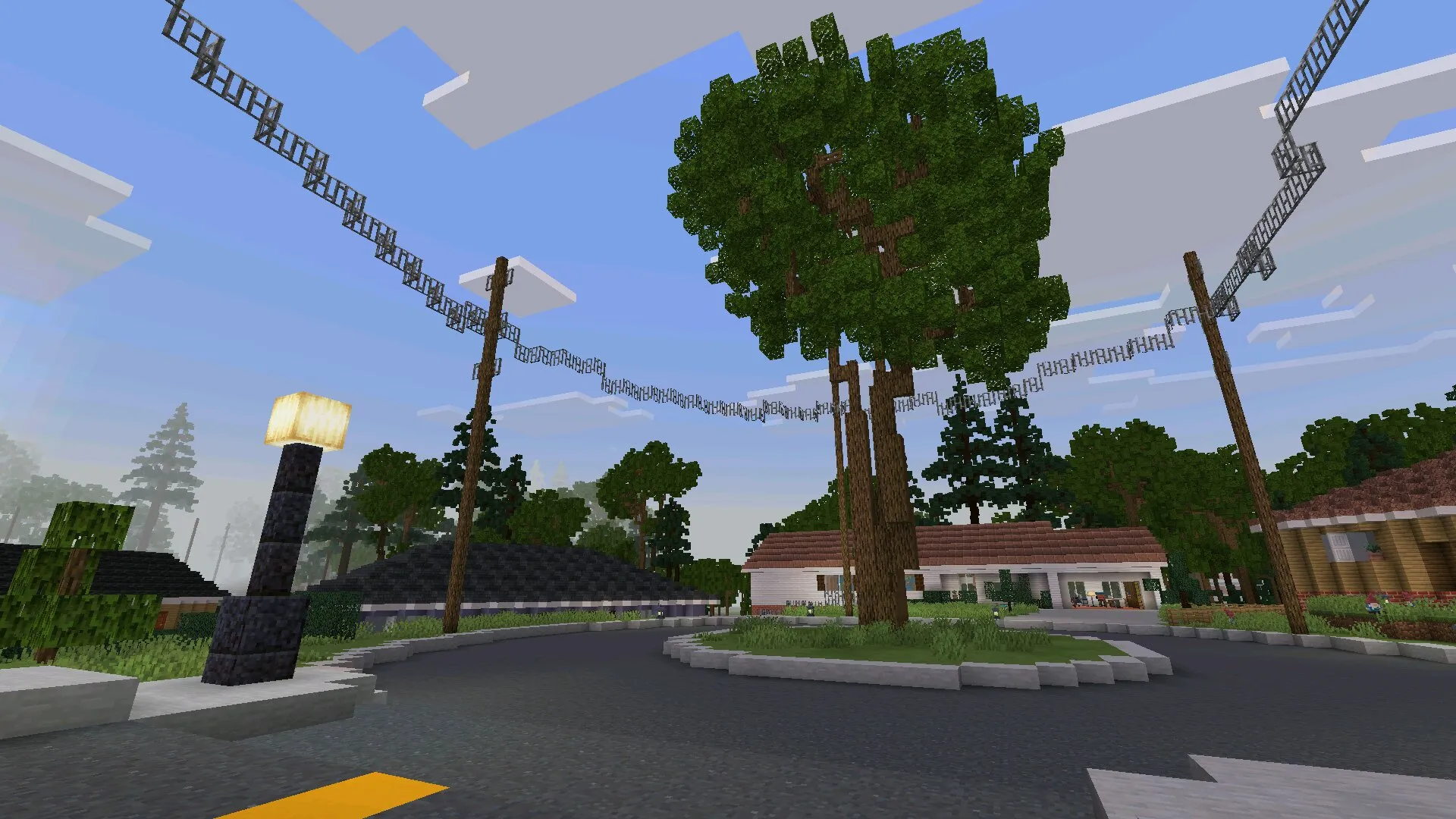 Улица из мода на странные дела в Майнкрафт ПЕ