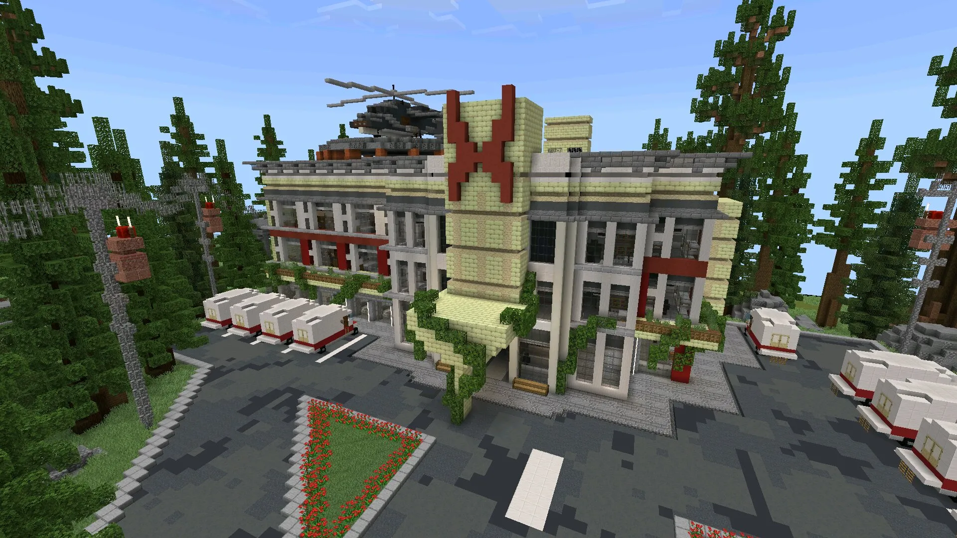 Здание из мода на энтити в Майнкрафт ПЕ