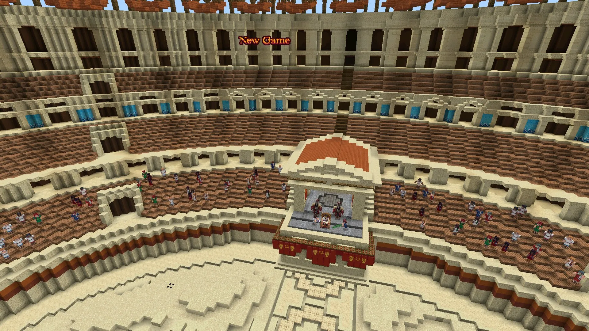 Карта гладиаторы в Майнкрафт ПЕ