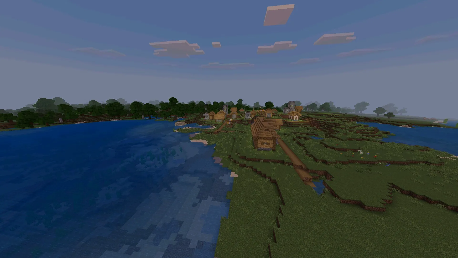 Деревня из мода на реальное время в Майнкрафт ПЕ