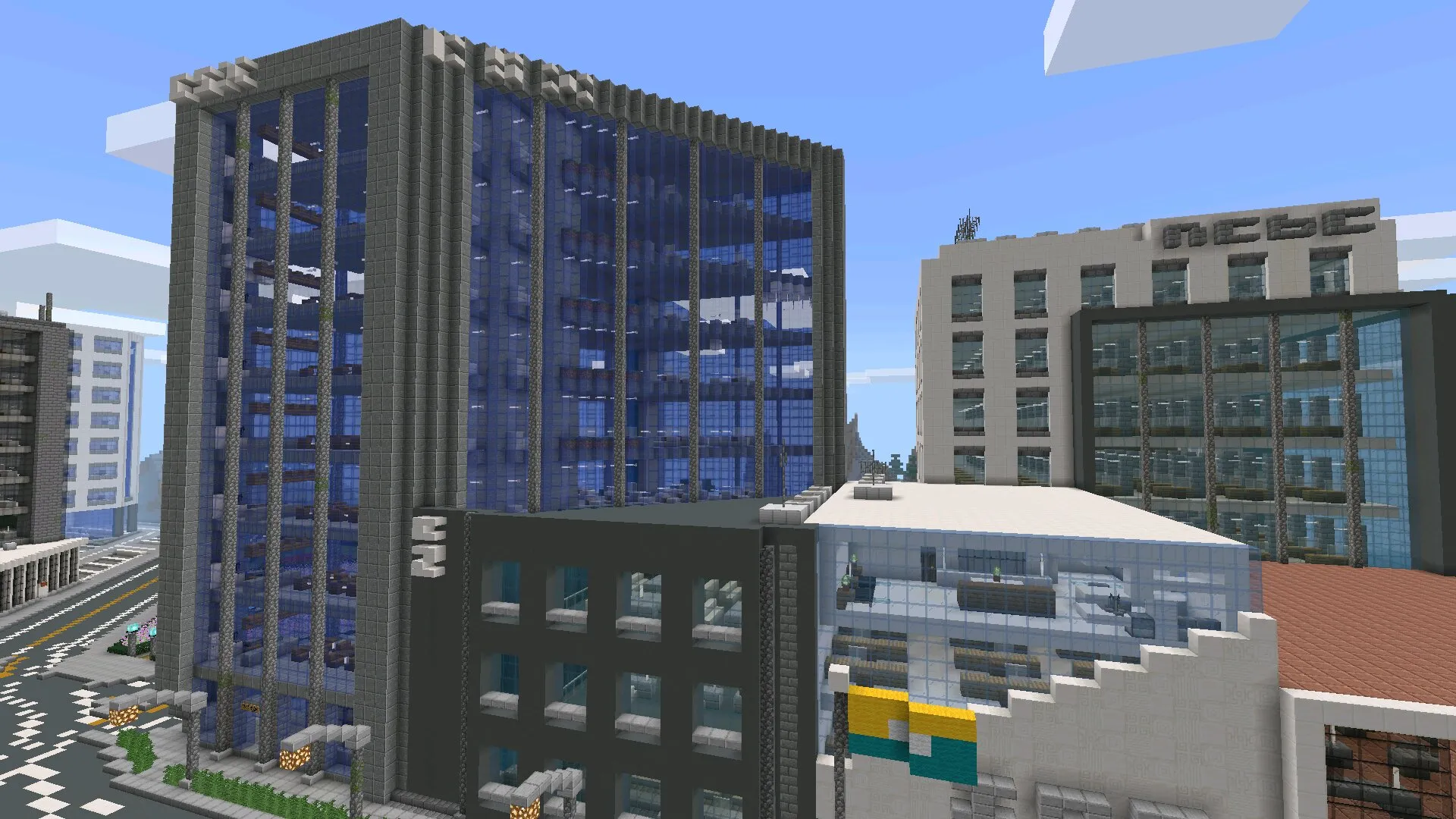 Дом из карты на обустроенный город в Майнкрафт ПЕ