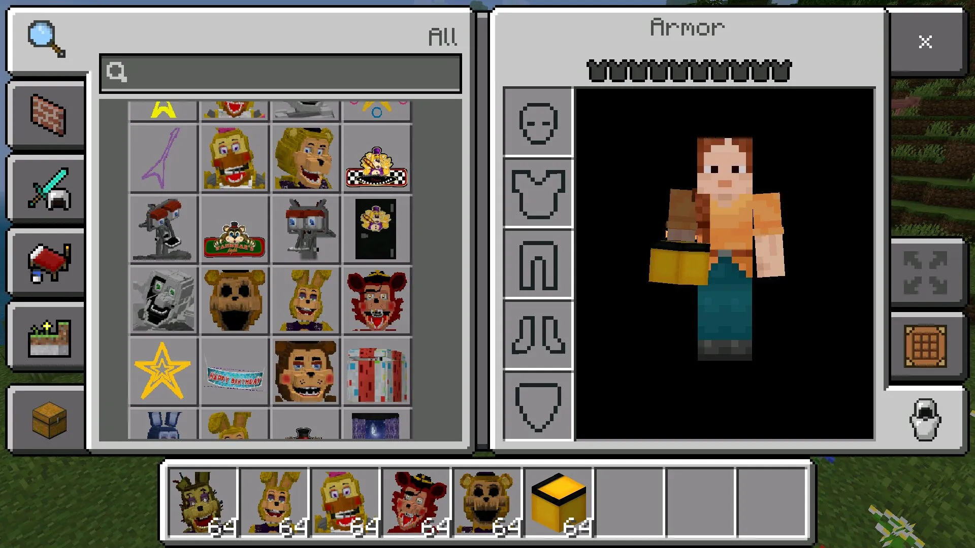 Инвентарь из мода на Спрингтрапа в Майнкрафт ПЕ