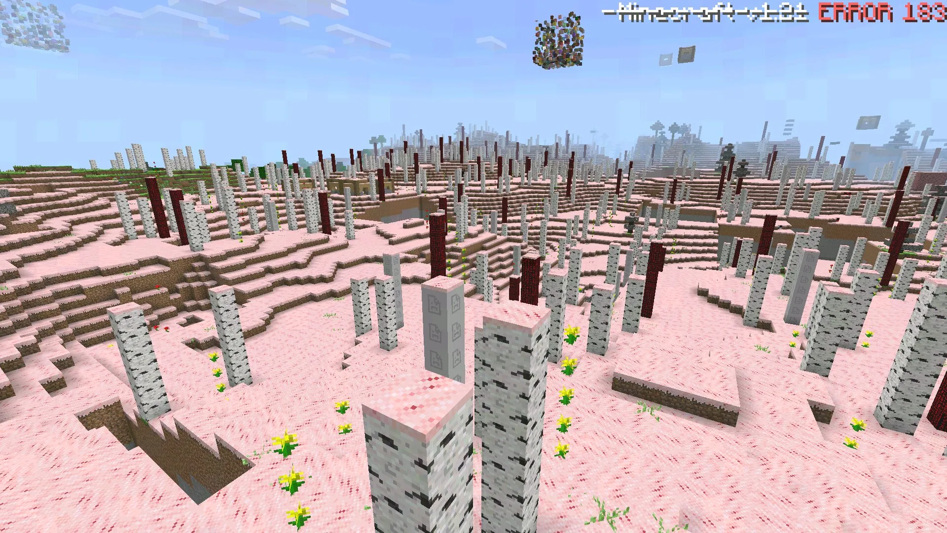 Лес из мода на Ошибку 183 для Майнкрафт ПЕ