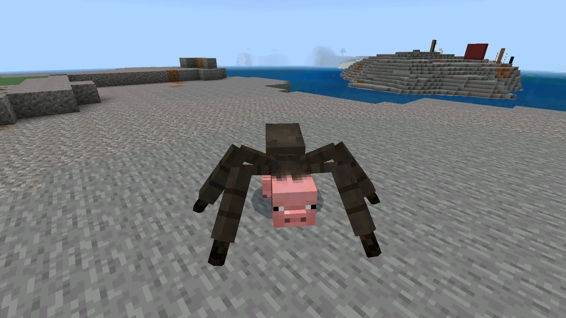 Паук из мода на мутантов в Майнкрафт ПЕ