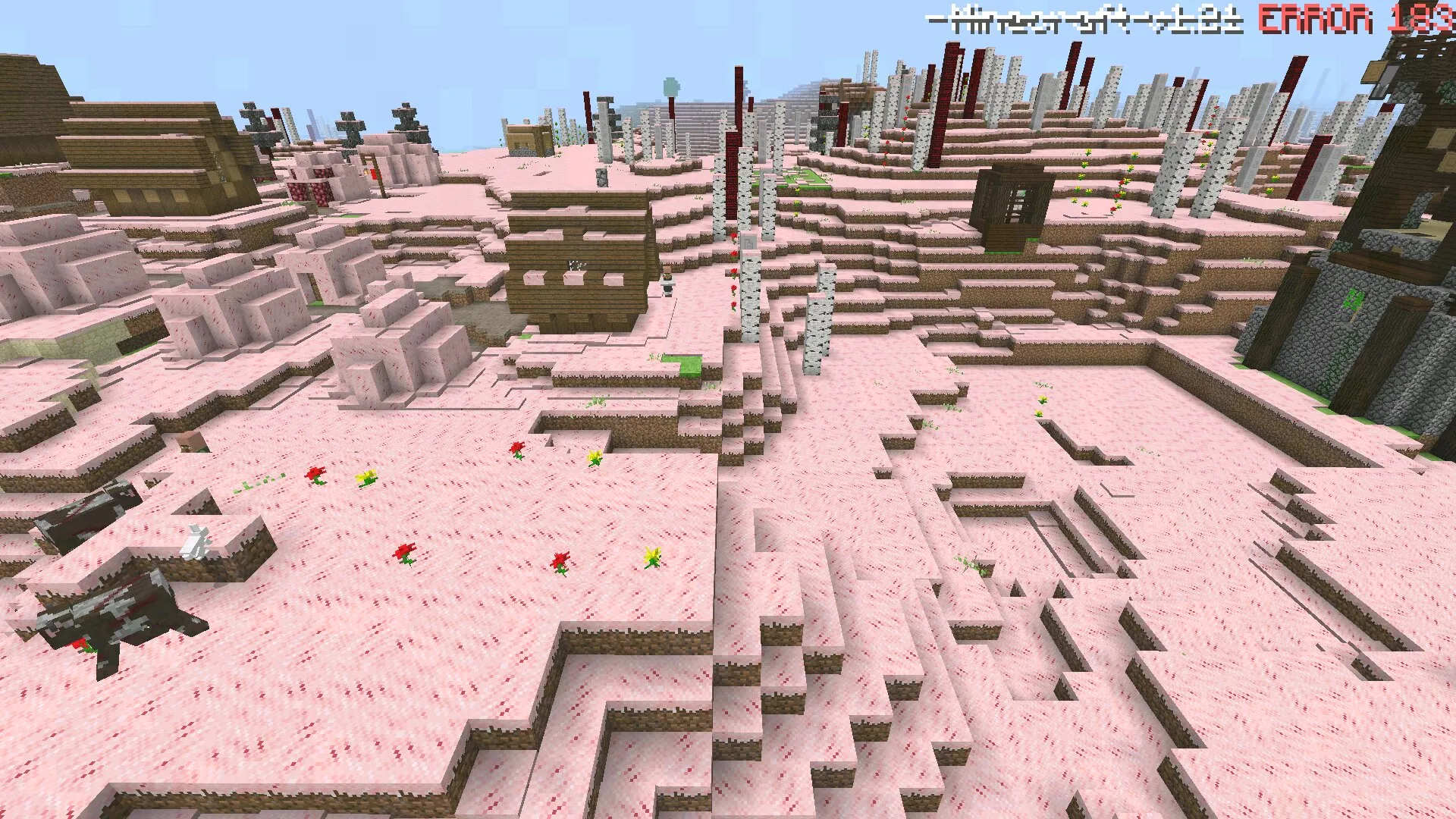 Пейзаж из мода на Ошибку 183 для Майнкрафт ПЕ