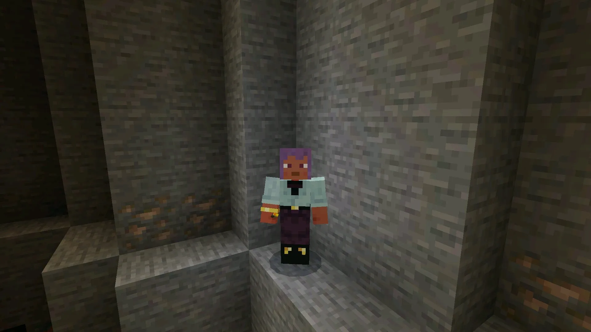 Пещера из мода на Динамическое освещение для Minecraft PE