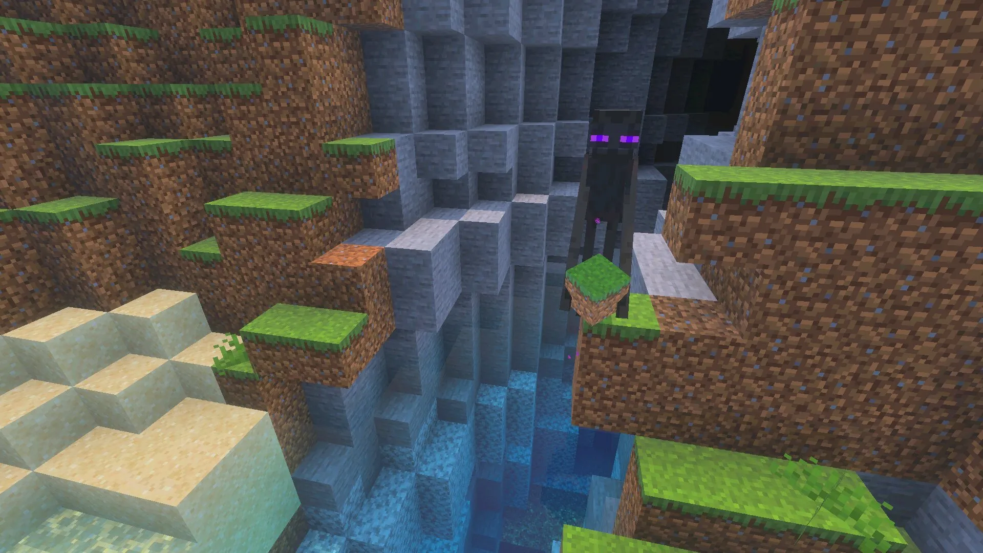 Пещера из шейдеров без лагов в Майнкрафт ПЕ