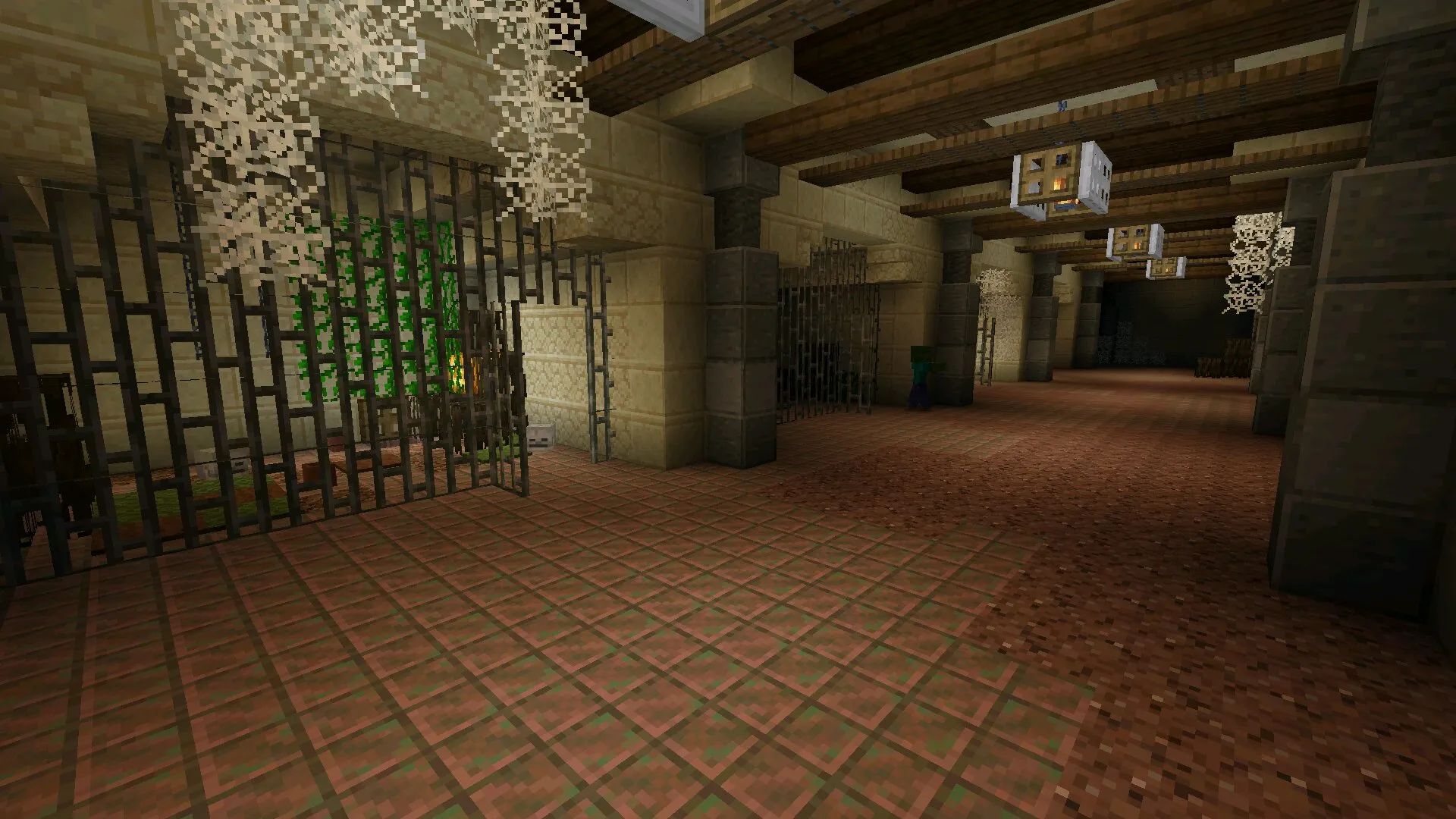 Подземелье из карты Алькатраса в Майнкрафт ПЕ