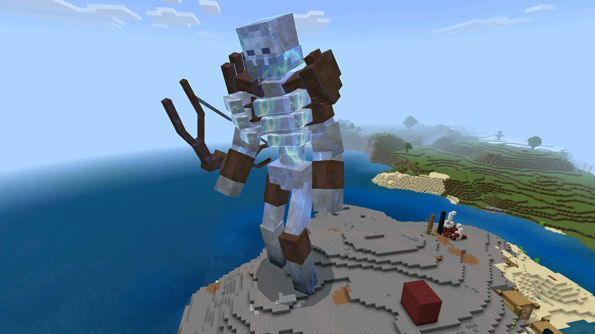 Скелет из мода на мутантов в Майнкрафт ПЕ