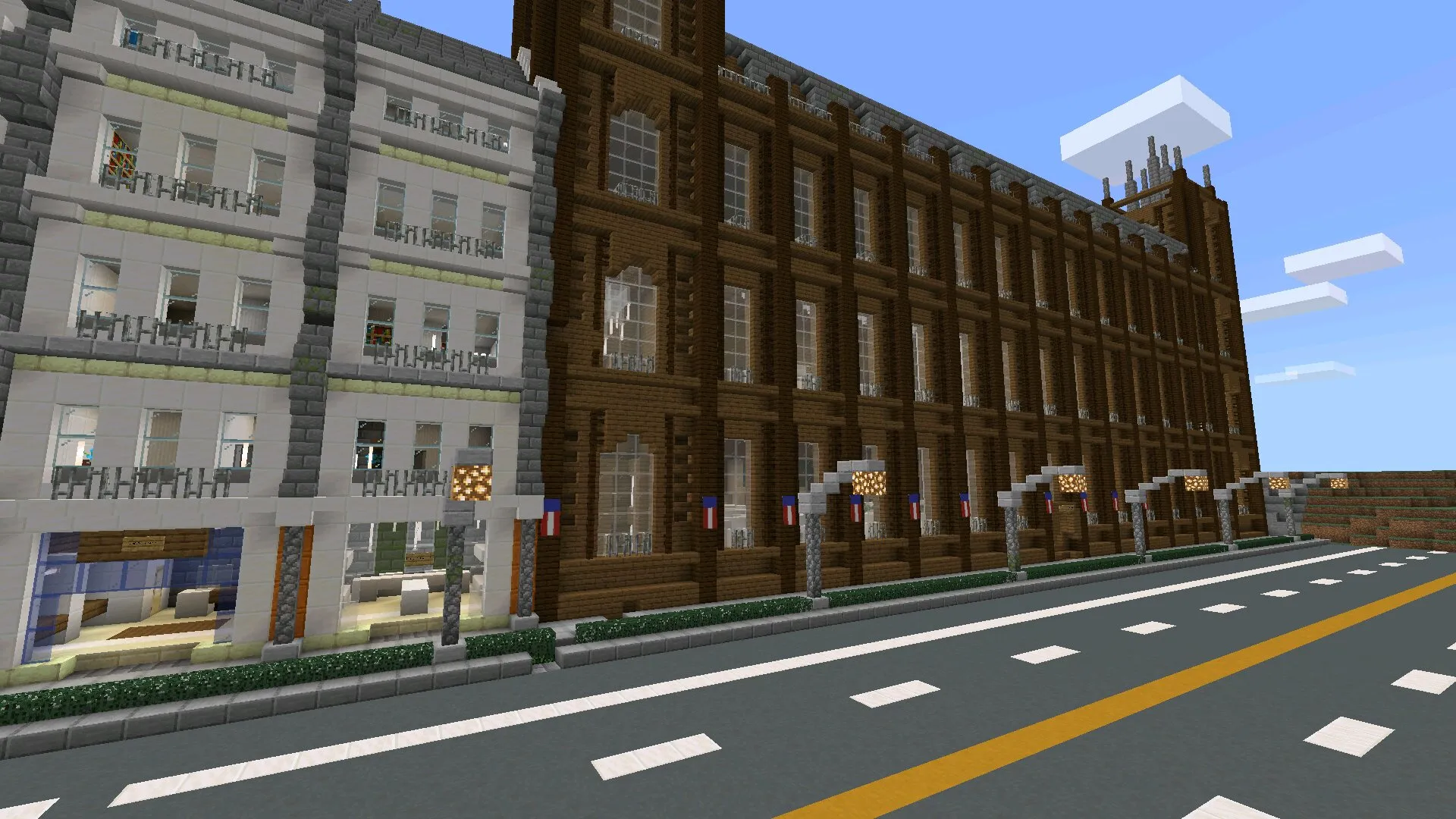 Здание из карты на обустроенный город в Майнкрафт ПЕ