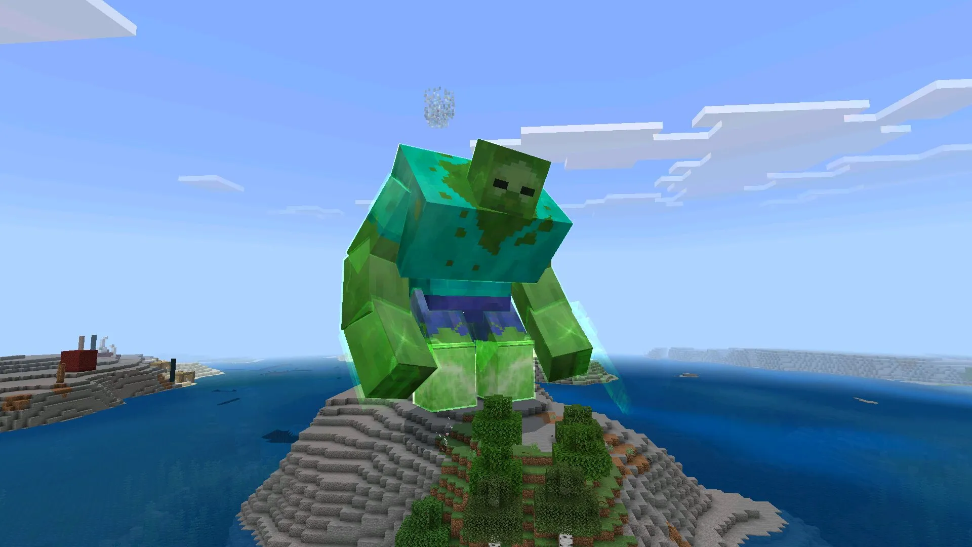 Зомби из мода на мутантов в Майнкрафт ПЕ