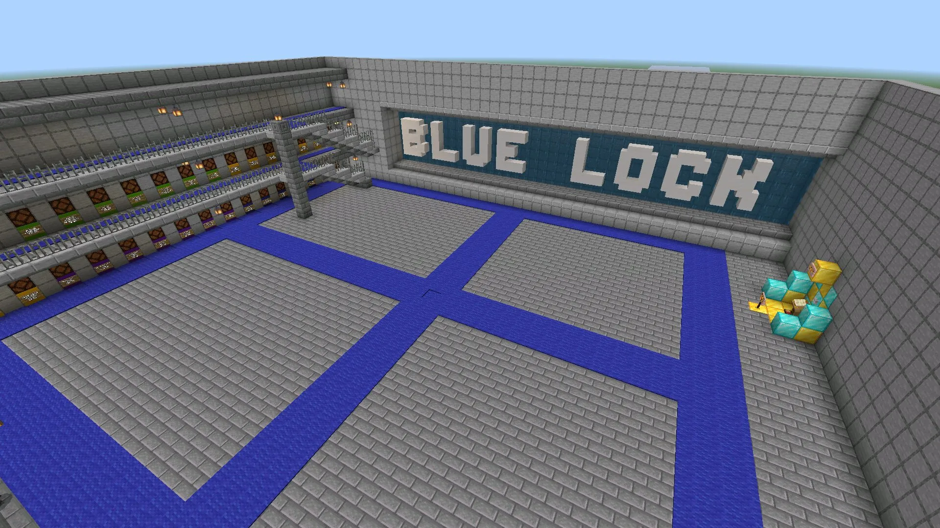 Арена из мода на Блю Лок в Майнкрафт ПЕ