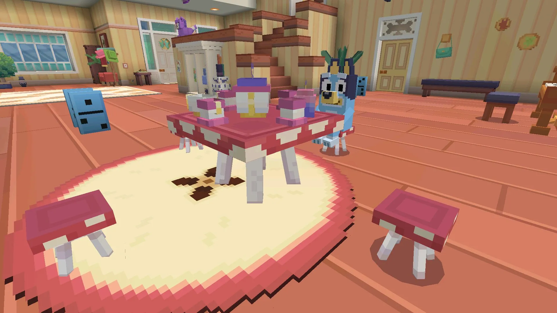 Игра из мода Дом Блуи в Майнкрафт ПЕ