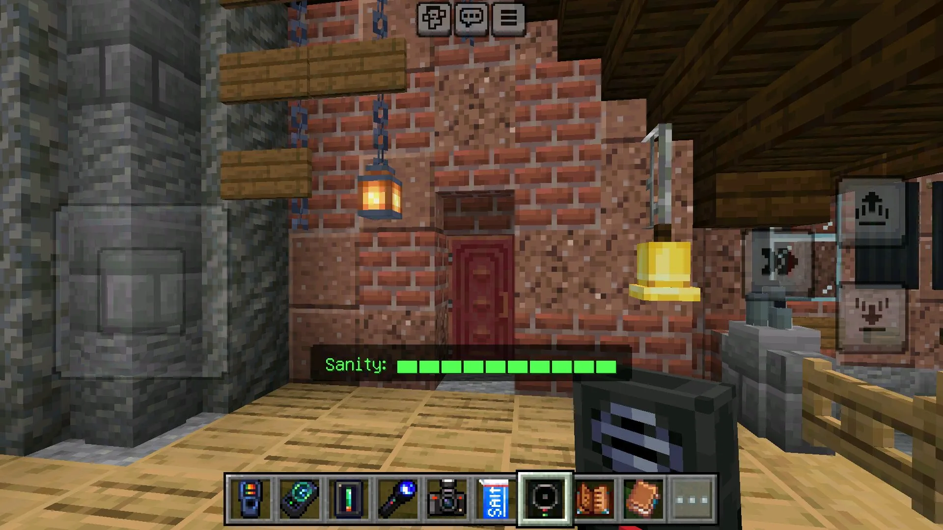 Интерфейс из мода на паранормальные явления в Майнкрафт ПЕ